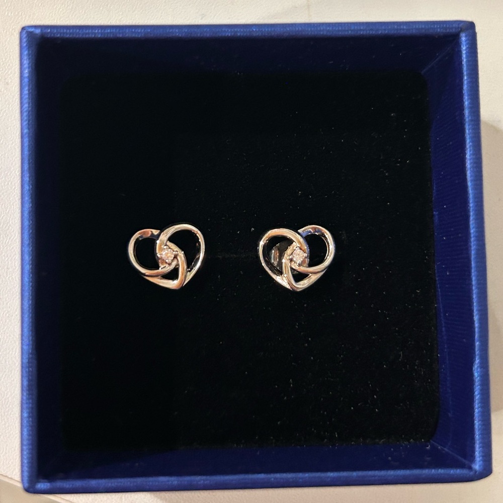 Silver Heart Knot Earrings Daochong